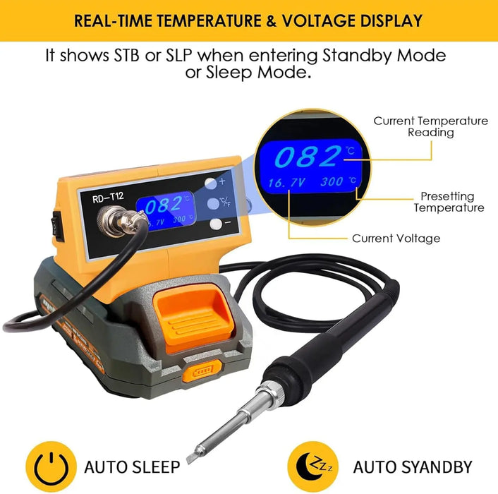 Mellif Cordless Soldering Station iron Station  Compatible with Dewalt 20V Max Battery Mellif Tools