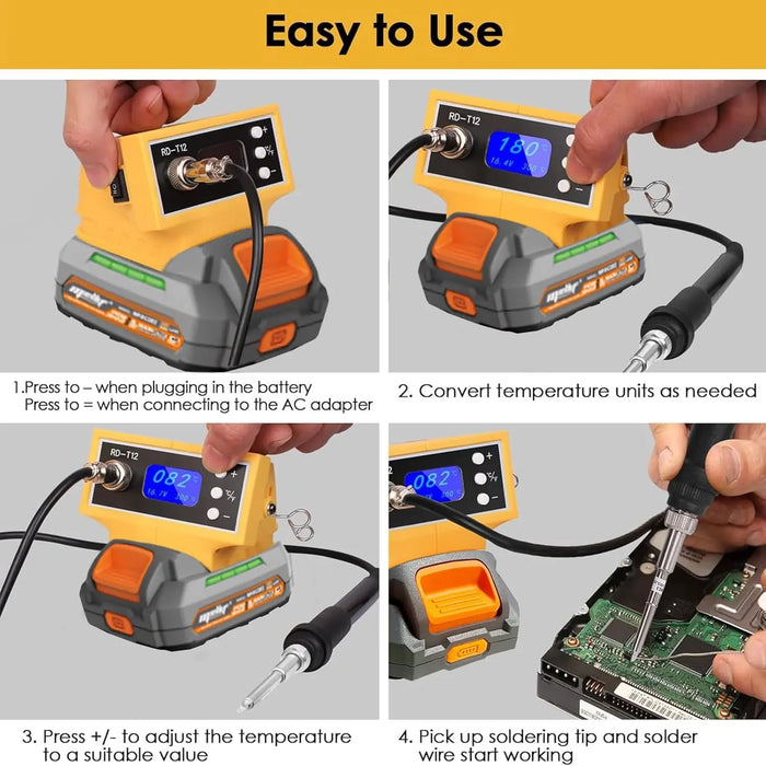 Mellif Cordless Soldering Station iron Station  Compatible with Dewalt 20V Max Battery Mellif Tools