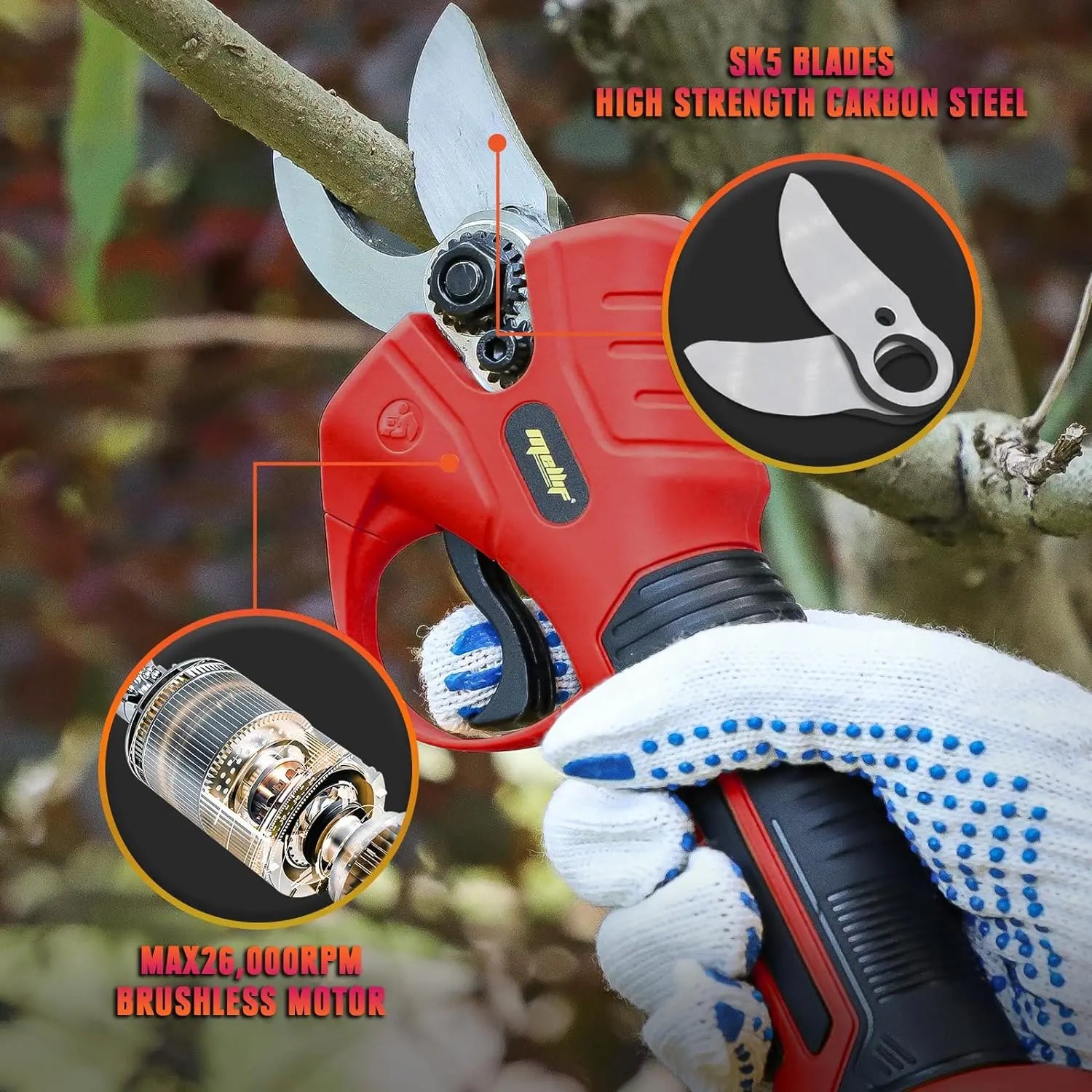 Mellif Electric Pruning Shears Compatible with Milwaukee 18V Battery(Battery Not Included) Mellif Tools