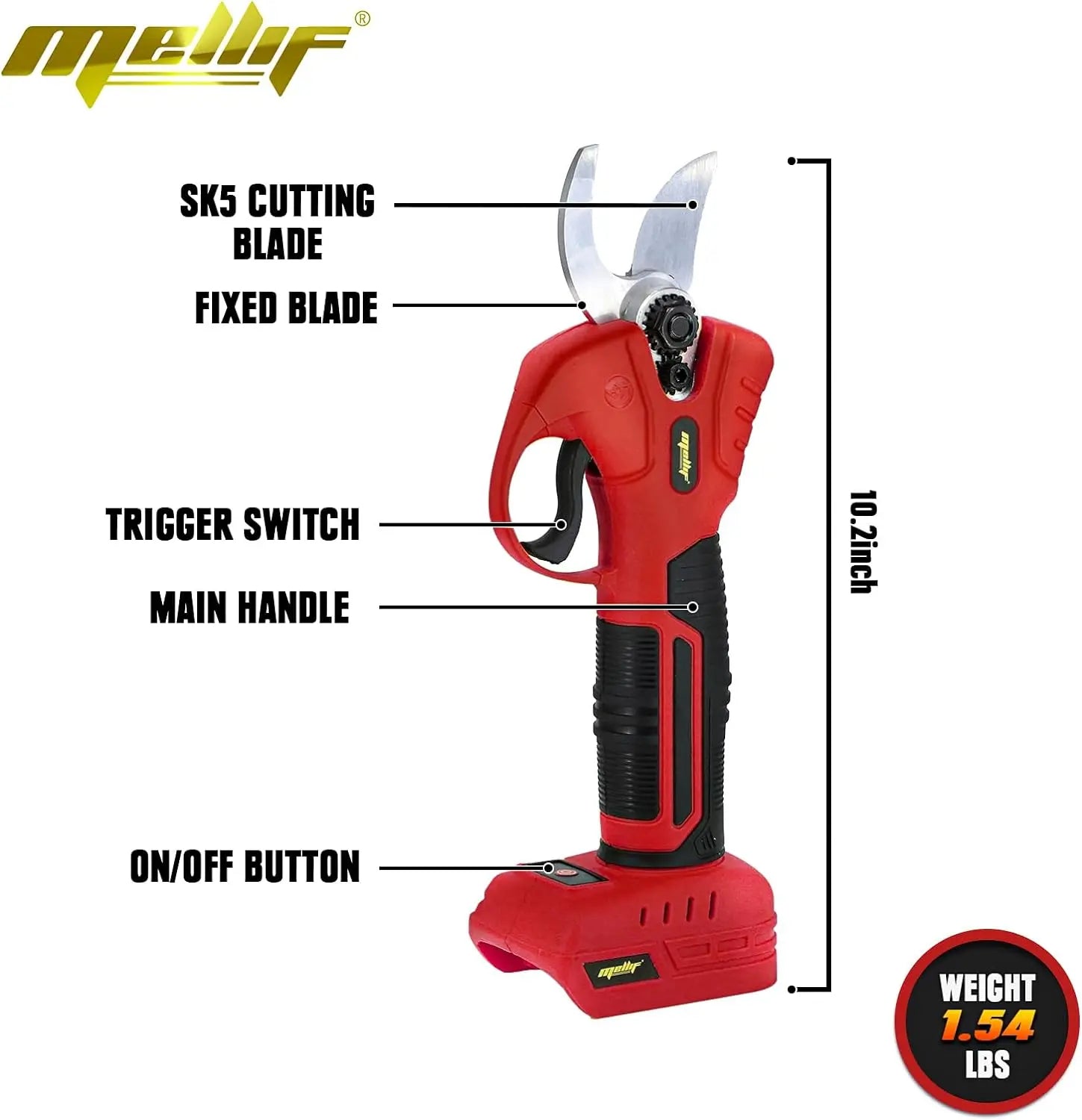 Mellif Electric Pruning Shears Compatible with Milwaukee 18V Battery(Battery Not Included) Mellif Tools