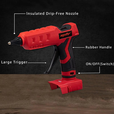 Mellif Hot Glue Gun Cordless  Compatible with Milwaukee 18V Battery (Battery NOT Included) Mellif Tools