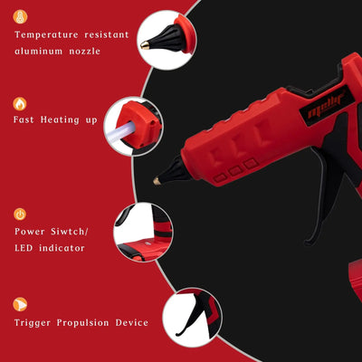 Mellif Hot Glue Gun Cordless  Compatible with Milwaukee 18V Battery (Battery NOT Included) Mellif Tools