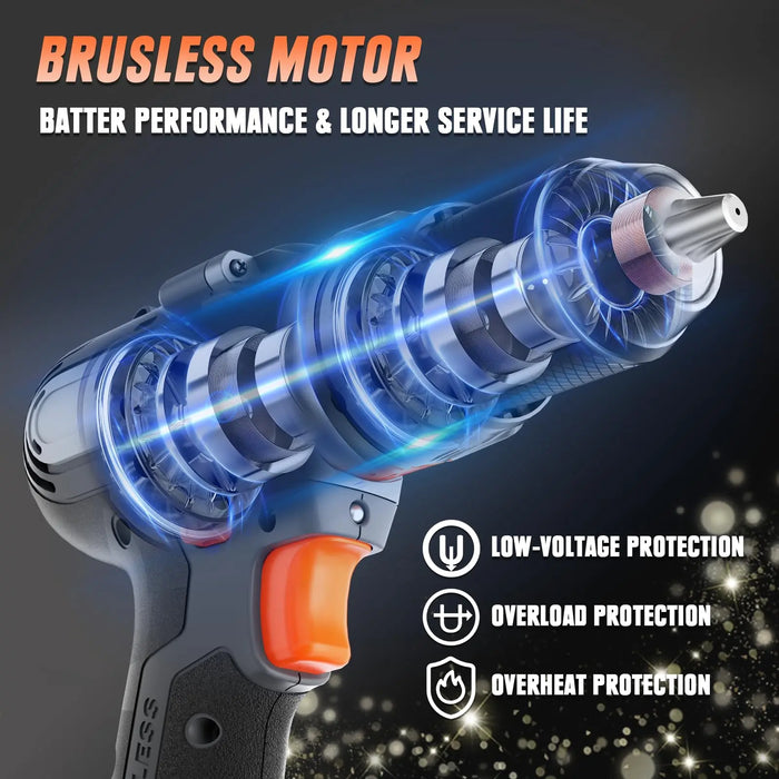 Mellif Professional Cordless Hammer Drill Compatible with Dewalt/Mellif 20V Max Battery Mellif Tools