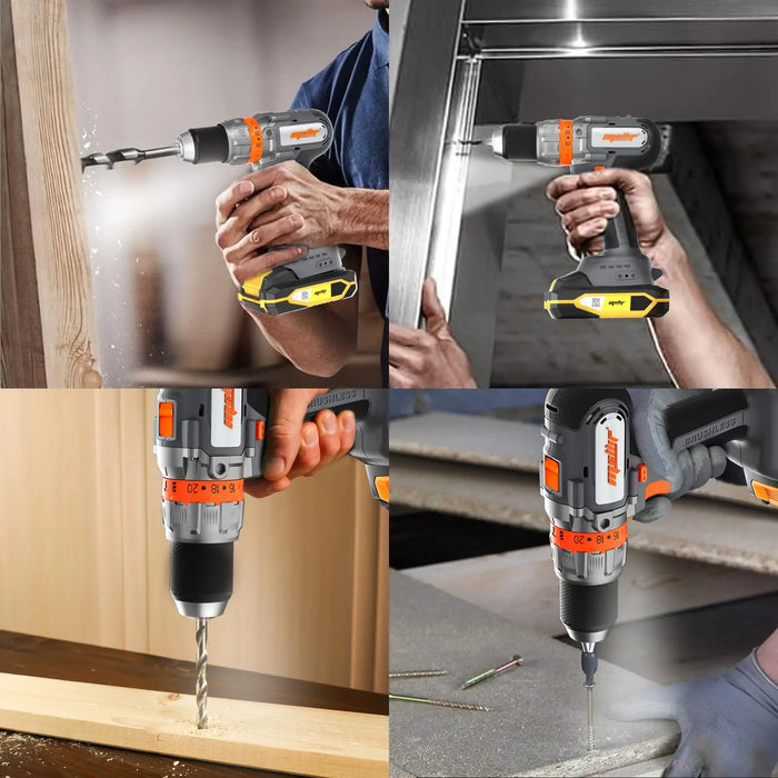 Mellif Professional Cordless Hammer Drill Compatible with Dewalt/Mellif 20V Max Battery Mellif Tools