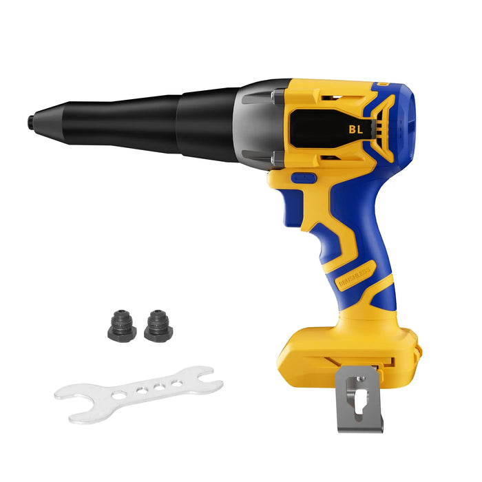 Pistolet à Riveter Sans Fil 18V/20V - Compatible Batteries DeWalt - 3 Buses (3.2, 4, 4.8 Mm) - Moteur Sans Balais, Lumière LED - 12