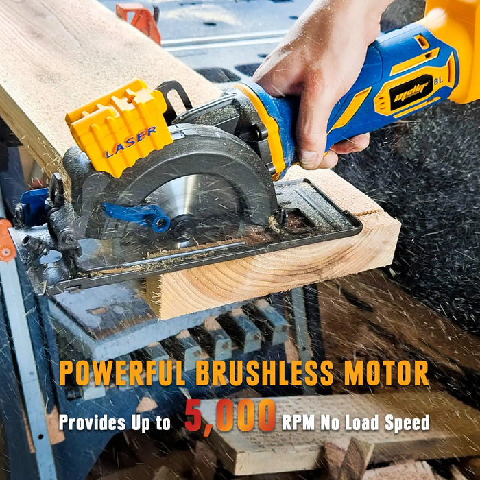 Mini Circular Saw for DeWalt/Mellif 20V MAX Battery (No Battery) Cordless Tile Saw with Brushless 5,000RPM Mellif Tools