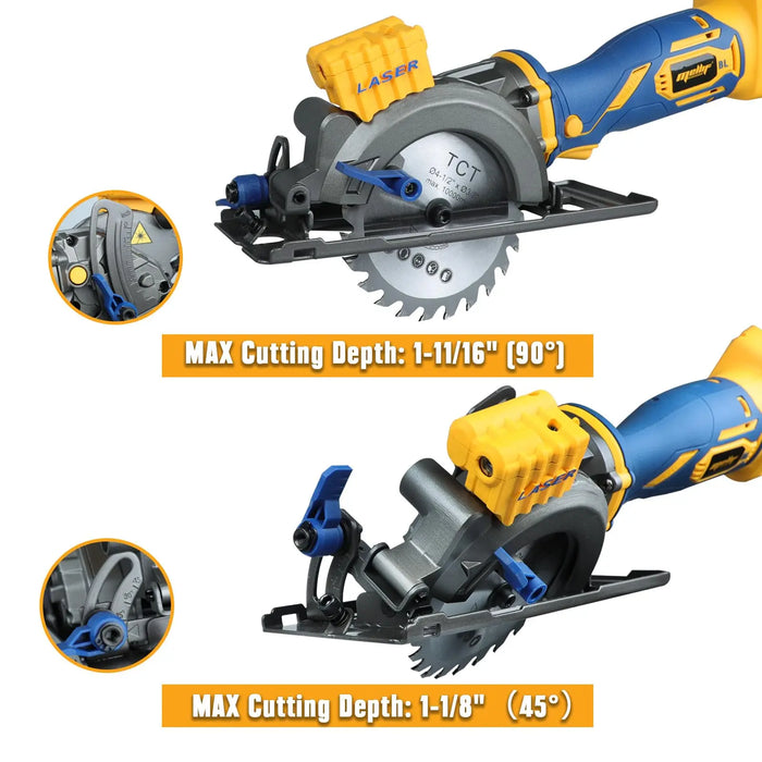 Mini Circular Saw for DeWalt/Mellif 20V MAX Battery (No Battery) Cordless Tile Saw with Brushless 5,000RPM Mellif Tools