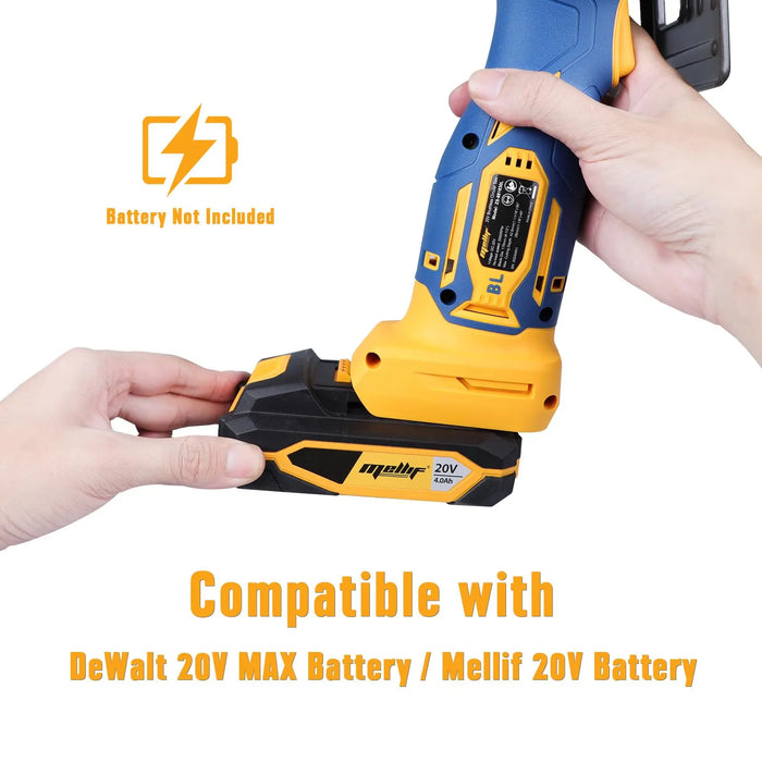 Mini Circular Saw for DeWalt/Mellif 20V MAX Battery (No Battery) Cordless Tile Saw with Brushless 5,000RPM Mellif Tools