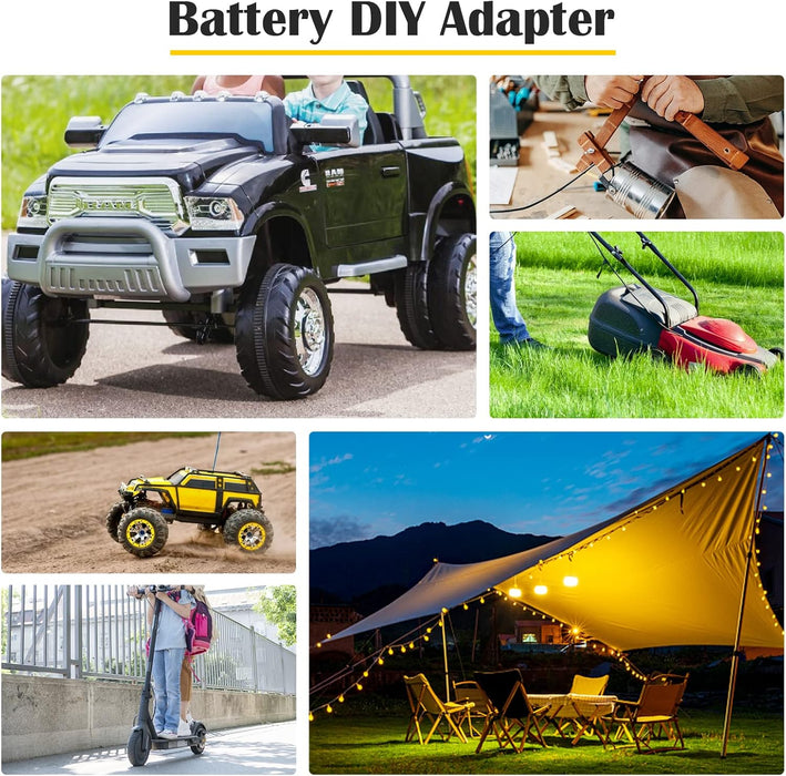 2 Packs Power Wheel Adapter for Dewalt 20V Battery Adapter