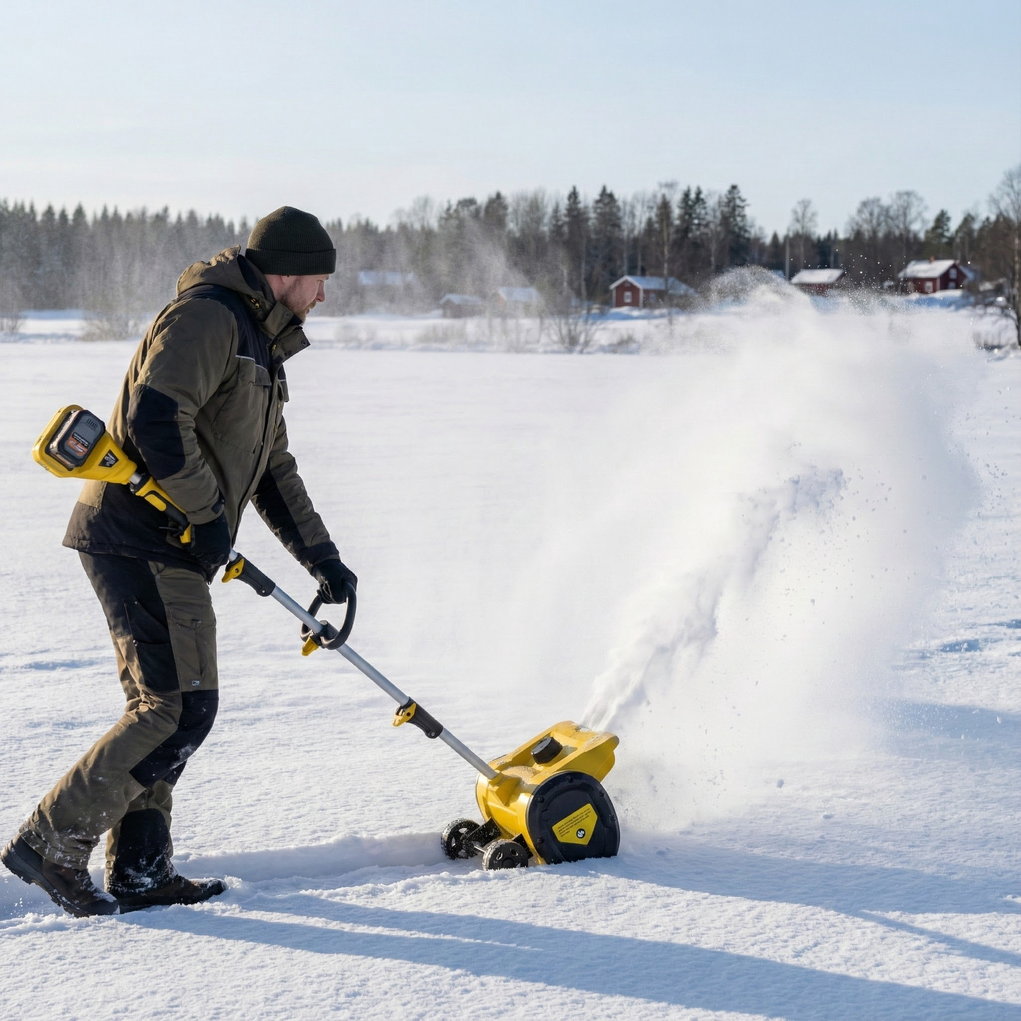 Pandax 14inch Snow Shovel With Wheels（ZLSS001)