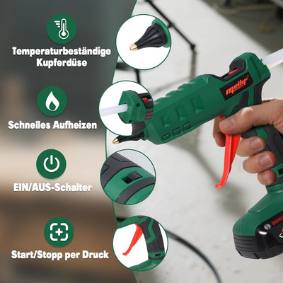 Mellif hot glue gun,compatible with Bosch 18V Battery