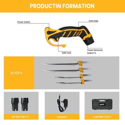 Mellif MFFK12Y 12V Electric Fillet Knife