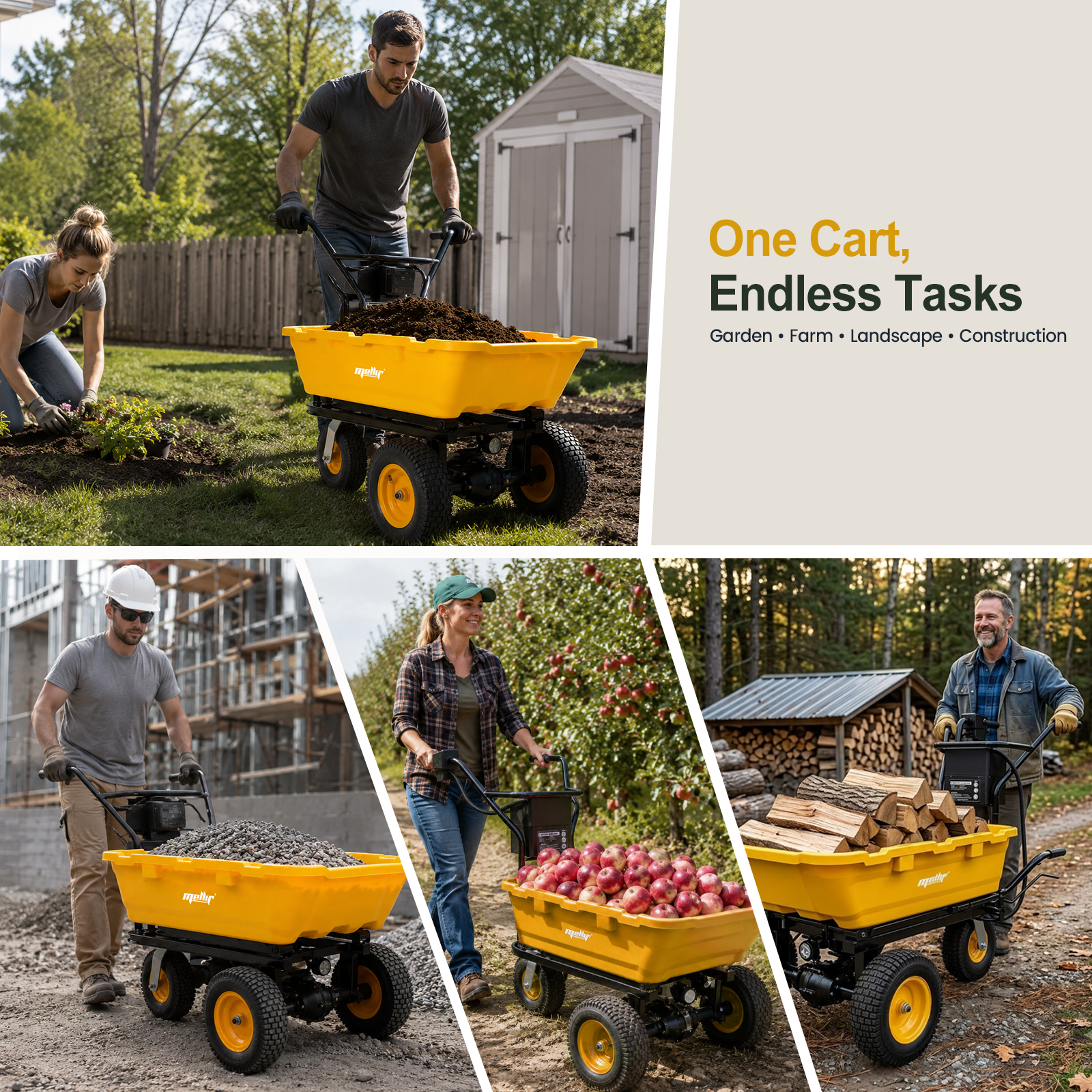 Mellif MFEWC01 Electric Wheelbarrow Cart