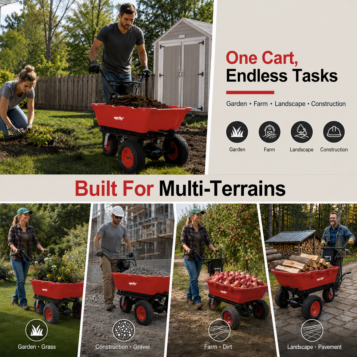 Mellif Electric Wheelbarrow Cart（MFEWC02）
