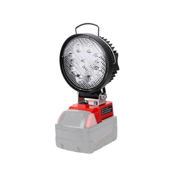 Mellif LED-Arbeitsleuchte, kompatibel mit Milwaukee 18-V-Akku, 27 W, 2400 lm, kabelloses, drehbares LED-Handlicht 