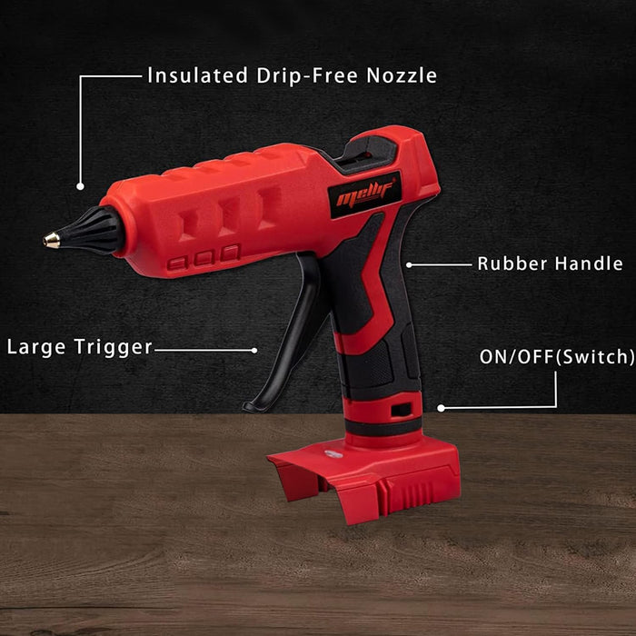 Mellif Hot Glue Gun Cordless  Compatible with Milwaukee 18V Battery (Battery NOT Included)