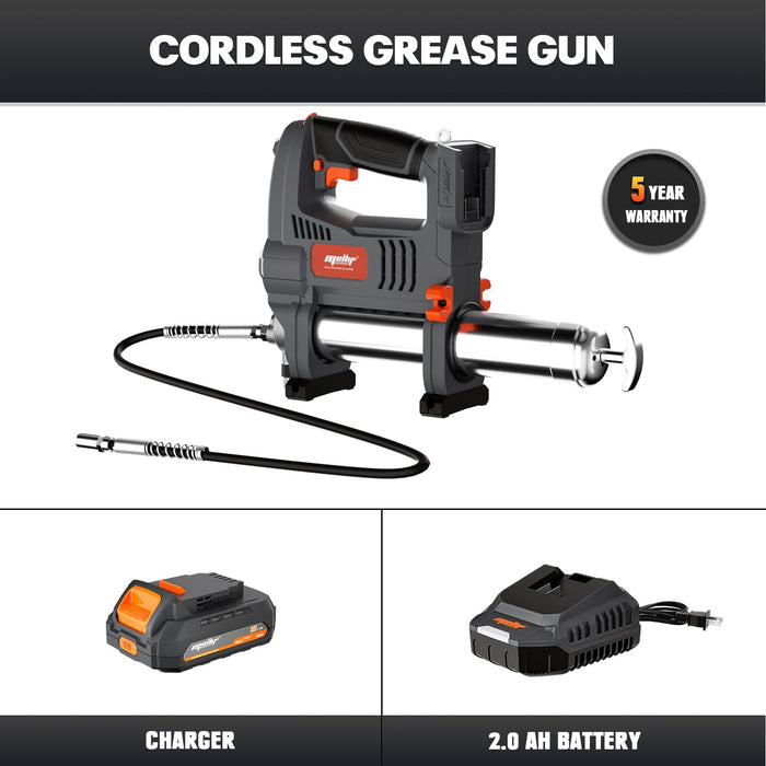 Mellif Cordless Power Grease Gun Compatible with DeWalt 20V MAX Battery