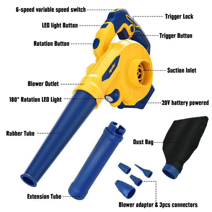 Mellif Leaf Blower For Dewalt/Mellif20V MAX Battery