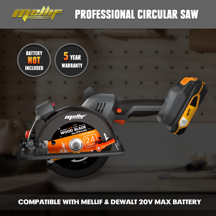 Mellif Circular Saw For Dewalt/Mellif 20V Max Battery