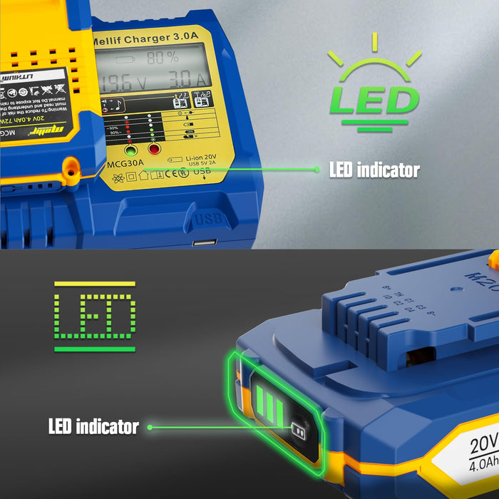 Mellif Charger Kit with M20 Battery