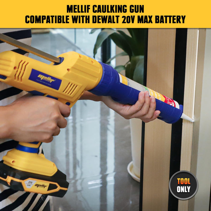 Mellif Cordless Caulking Gun for Dewalt 20V MAX Battery