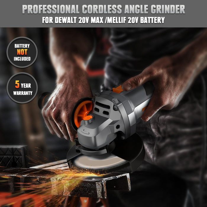 Mellif Cordless Angle Grinder For Dewalt/Mellif 20v Max battery