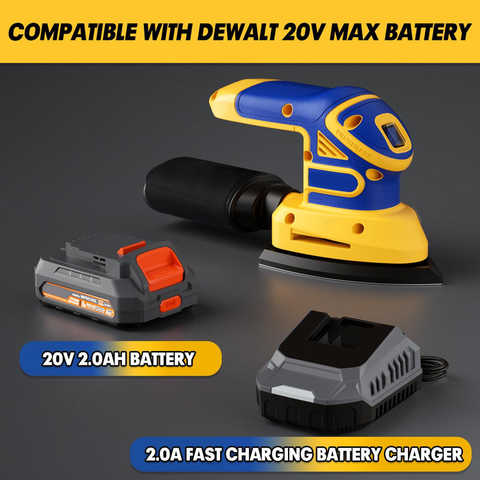 Mellif Detail Sander Compatible with Dewalt/Mellif 18V/20V MAX Battery(Battery Not Included)