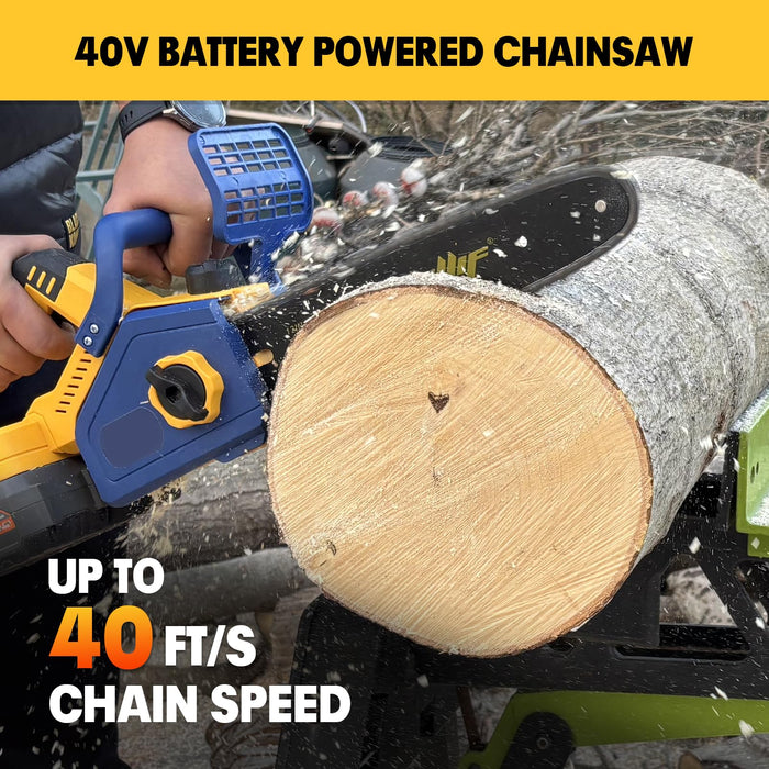 Mellif Cordless 40V 14In & 12In Chainsaw Compatible with Dewalt 20V MAX Battery