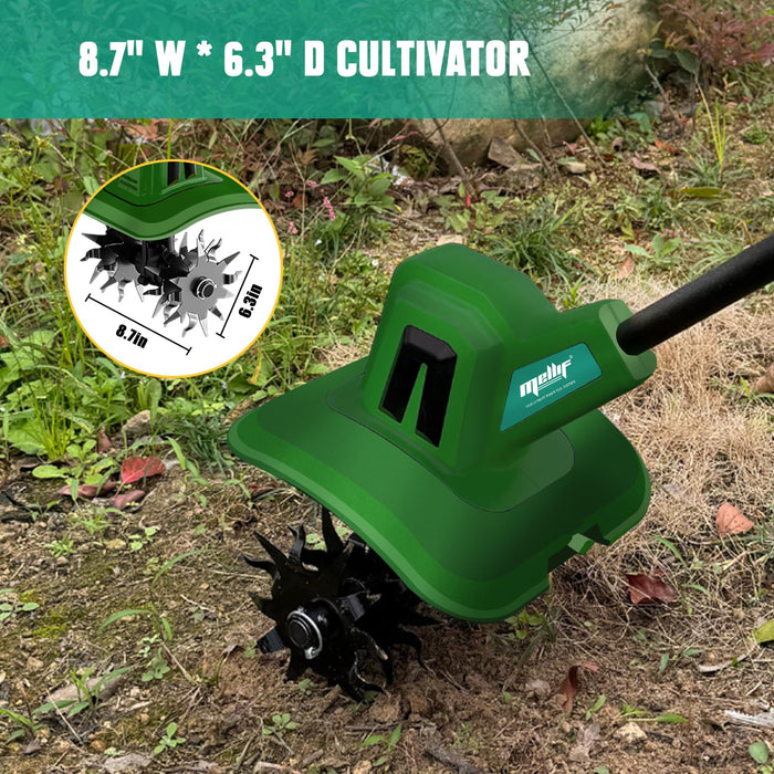 Mellif Cordless Tiller Cultivator Compatible with Makita 18V Battery(No Battery), Electric Garden Tiller w/270 RPM, 48 Steel Tines