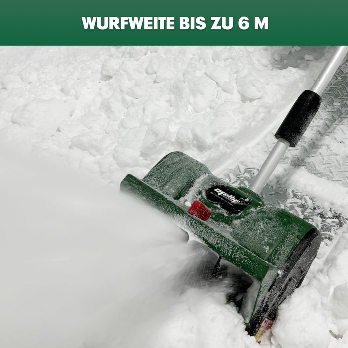 Mellif Akku Schneefräse,elektrische bürstenlose Schneebürste mit 4.0 Ah Batterie Kompatibel mit Makita 18V Akku