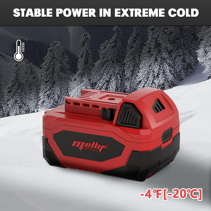 Mellif  12” Cordless Snow Shovel Compatible with Milwaukee 18V Battery, Brushless Snow Blower Electric Snow Thrower, Adjustable Front Handle & Deflector (w/ 4.0 Ah Battery & 4.0 Quick Charger)