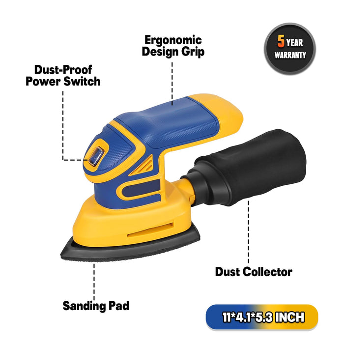 Mellif Detail Sander Compatible with Dewalt/Mellif 18V/20V MAX Battery(Battery Not Included)