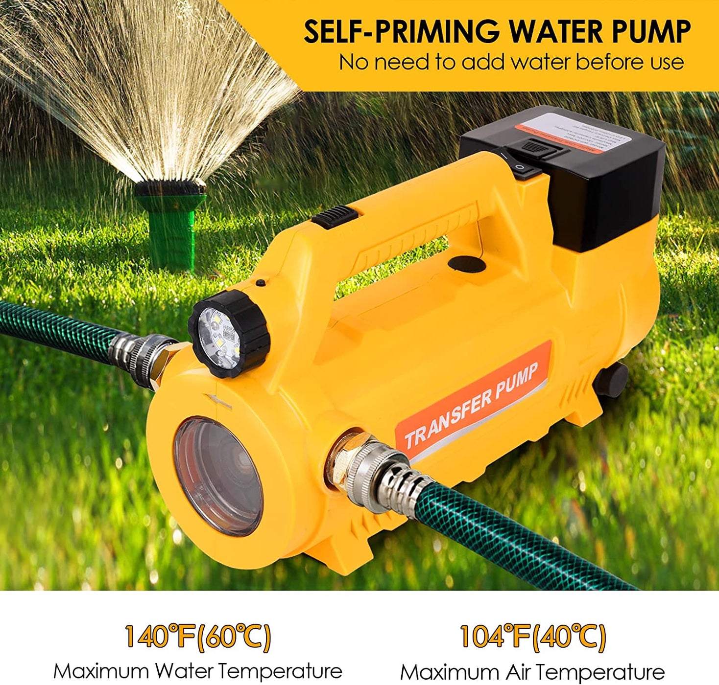 Mellif Cordless Water Transfer Pump Cordless For Dewalt 18V/20V Max Ba ...