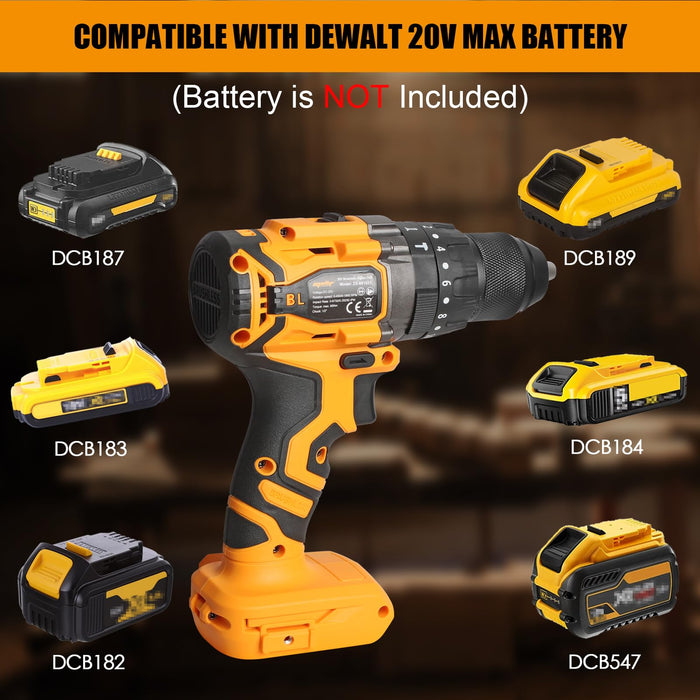 Mellif for DEWALT 20V Battery Impact Drill Cordless