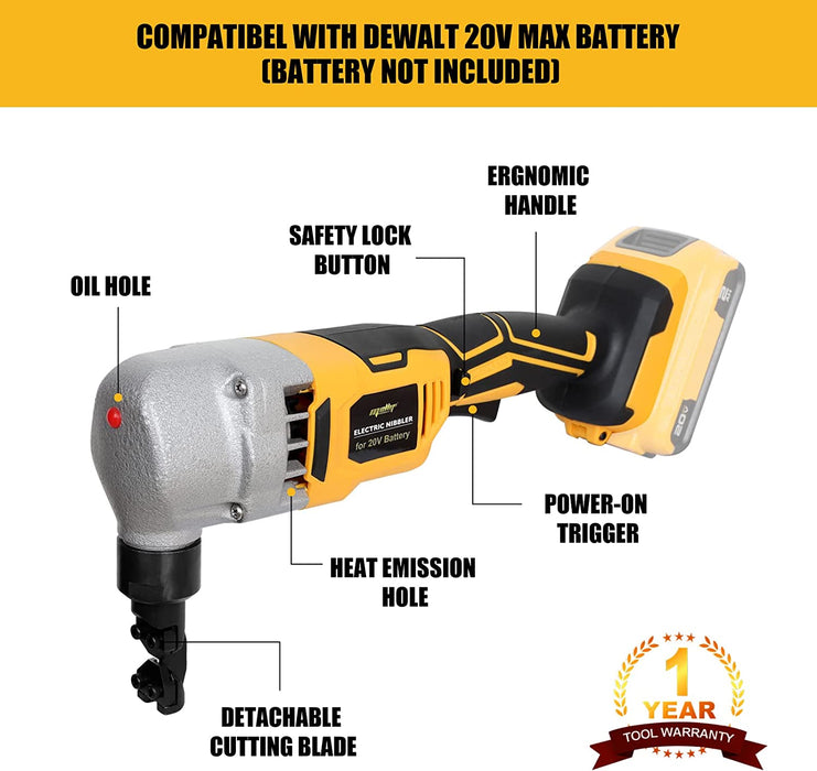 Mellif for DEWALT 20V Battery Powered Power Nibbler Cordless