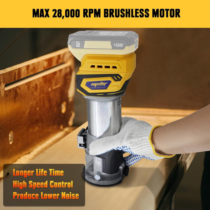 Mellif for DEWALT 20V MAX Battery Compact Router Cordless, Brushless Palm Router
