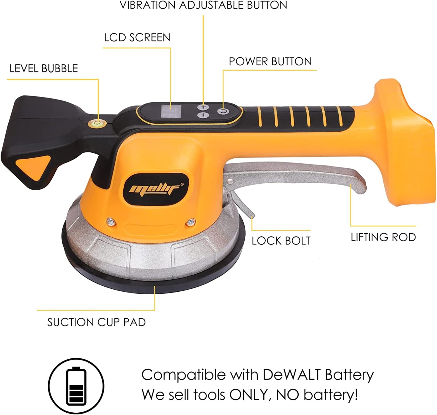 Mellif for Dewalt 20V Max Battery Tile Vibration Leveling Machine Tile ...