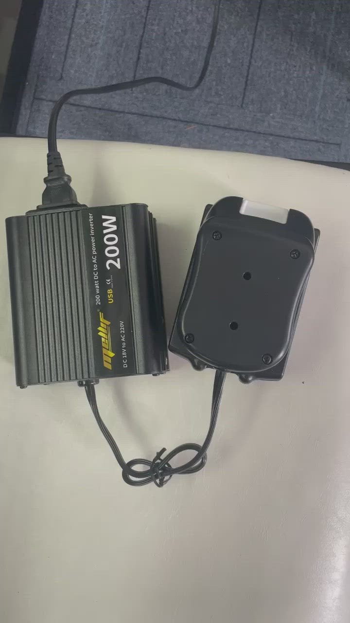 200W Portable Power Inverter for Makita 18V Battery To 120V 220V