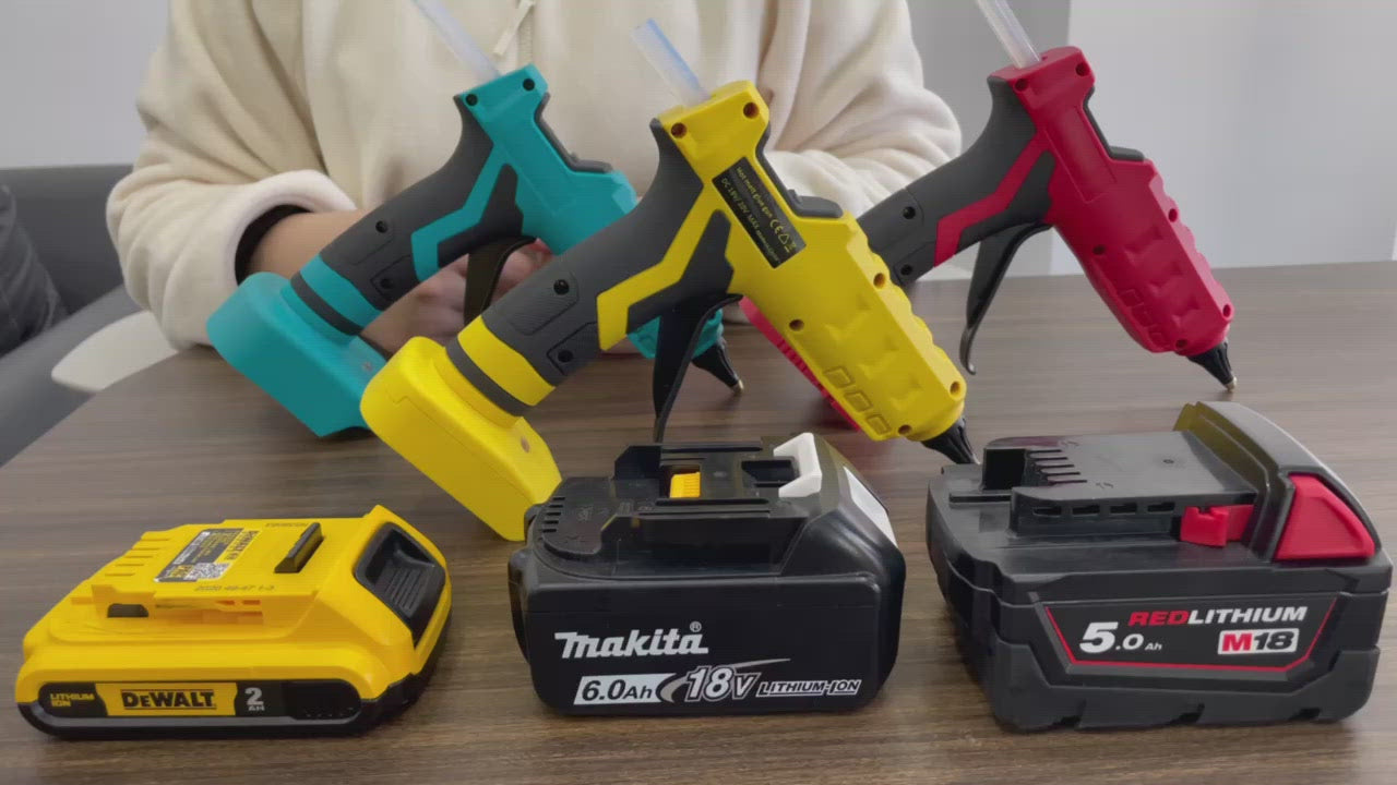 Mellif Cordless Hot Glue Gun for Milwaukee 18V Battery, Handheld Electric  Power Glue Gun Full Size for Arts & Crafts & DIY with 20 0.43 Glue Sticks